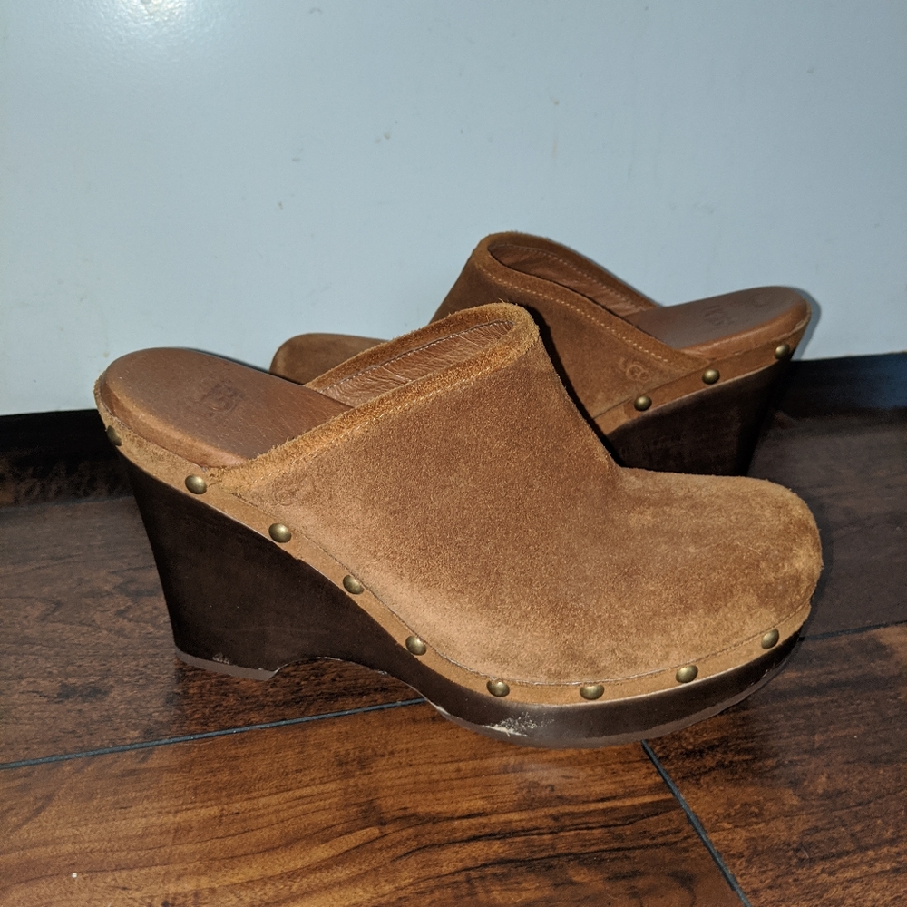 UGG® Kassi Genuine Shearling Platform Clog Shoes